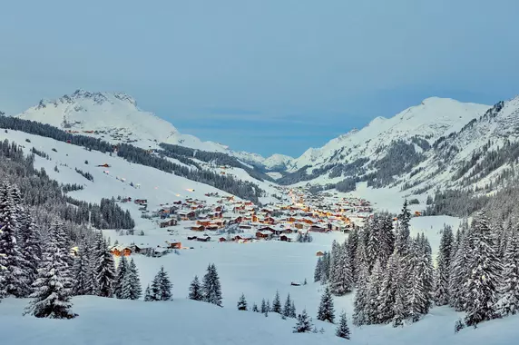 Lech im Winter am Arlberg