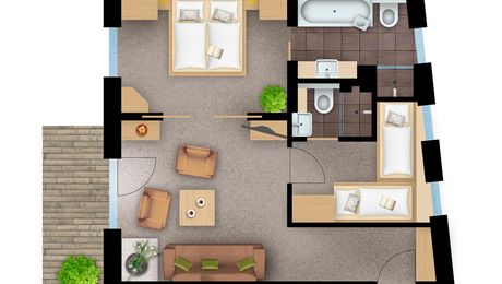 Zimmerskizze von Appartement Omeshorn