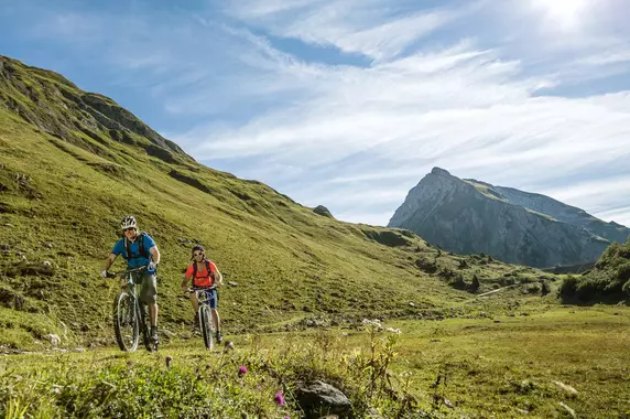 Mountainbiker in Lech