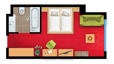 Zimmerskizze von Komfort-Doppelzimmer Rüfikopf