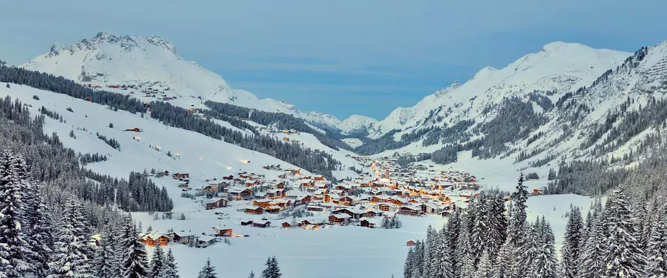 Lech im Winter am Arlberg