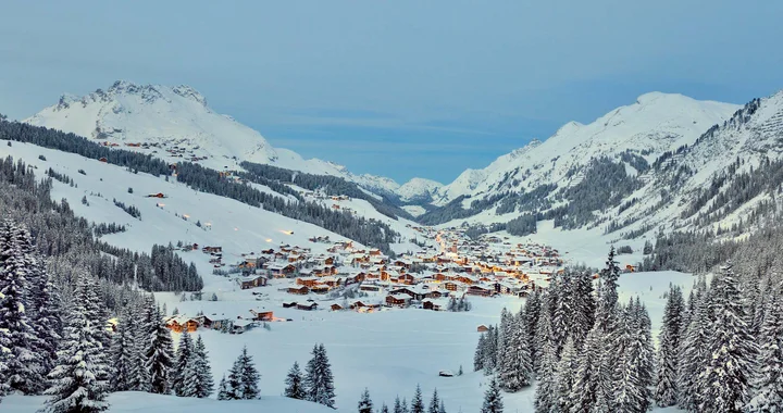 Lech im Winter am Arlberg