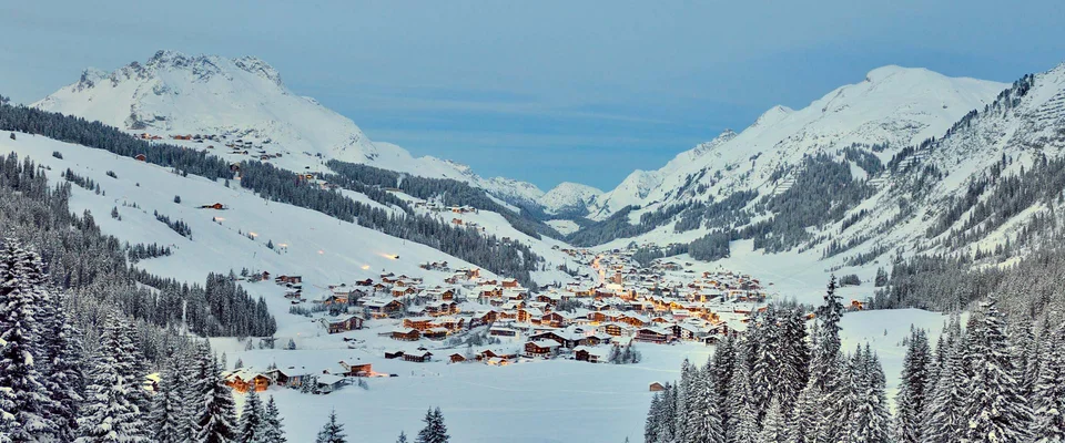 Lech im Winter am Arlberg